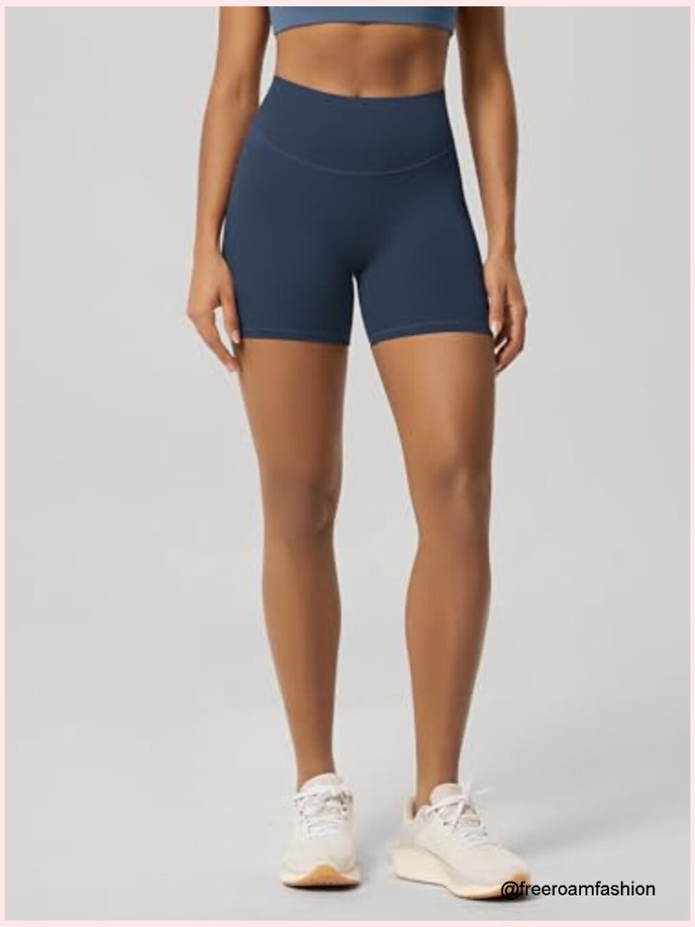Hidden Scrunch Butt Lifting Shorts 5in Inseam High Waist Yoga Biker Shorts - Picture 3 of 6